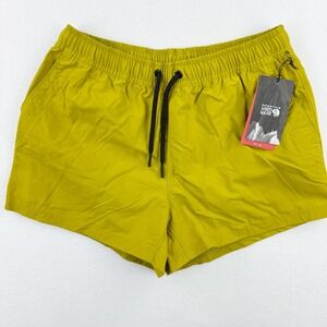 Mountain Hardwear Stryder Outdoor Hike Swim Short Size XS Women Citron Green NEW